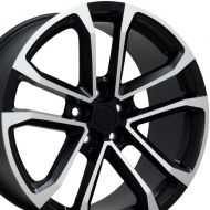 OE Wheels LLC OE Wheels 20 Inch Fits Chevy Camaro ZL1 Style CV19 Satin Black Machined 20x8.5 Rim Hollander 5547