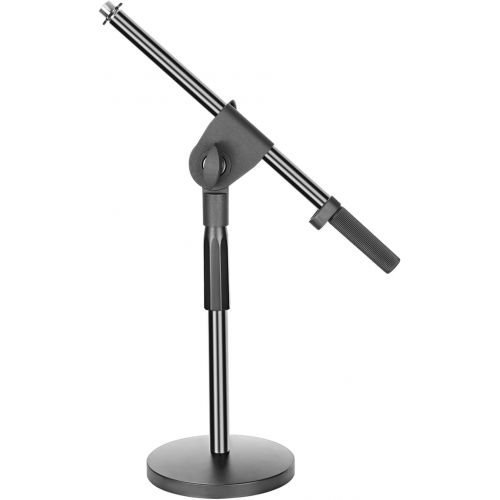 니워 [아마존베스트]Neewer Table microphone stand with 5/8 inch thread attachment for boom for dynamic condenser microphones, height ranges 40-53 cm, metal-weighted base for recording and podcasting