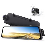 [아마존베스트]AUTO-VOX V5 Anti-Glare Mirror Dash Cam for Driving Safety, 9.35 Full Laminated Ultrathin Touch Screen Rear View Mirror Camera, Dual 1080P Super Night Vision Backup Camera with Sony