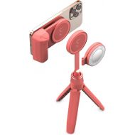 ShiftCam SnapGrip Creator Kit - Includes SnapGrip, SnapLight, SnapPod and Carry Pouch - Magnetic Mount Snaps on to Any Phone | Pink Pomelo