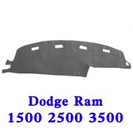 JIAKANUO Auto Car Dashboard Dash Board Cover Mat Fit Dodge RAM 1500 2500 3500 1994-1997(RAM 94-97, Gray)