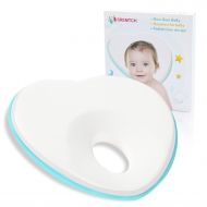 Baby Pillow for Newborn, SREMTCH Baby Head Shaping Pillow for Flat Head Syndrome Prevention, Memory Foam Cushion for Flat Head Syndrome Prevention and Head Support