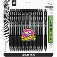 [무료배송]Zebra Pen Z-Grip Retractable Ballpoint Pen, Medium Point, 1.0mm, Black Ink, - 18 Pieces, Model Number: 22218