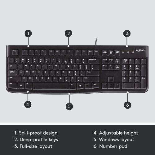 로지텍 Logitech K120 USB Wired Standard Keyboard