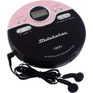 [아마존베스트]Studebaker SB3703PB Retro Joggable Personal CD Player with FM Radio - Pink/Black