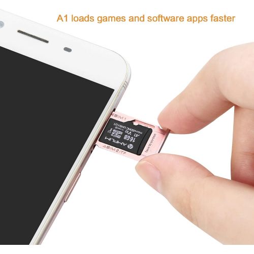  Amplim 16GB Micro SD Card, 4 Pack MicroSD Memory Plus Adapter, MicroSDHC Class 10 UHS-I U1 V10 TF Extreme High Speed Nintendo-Switch, GoPro Hero, Raspberry Pi, Phone Galaxy, Camera