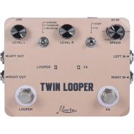 Rowin Twin Looper Station Electric Guitar Effect Pedal Loop Station for Guitarists Golden