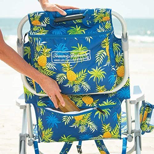  Tommy Bahama 2020 Backpack Cooler Chair with Storage Pouch and Towel Bar