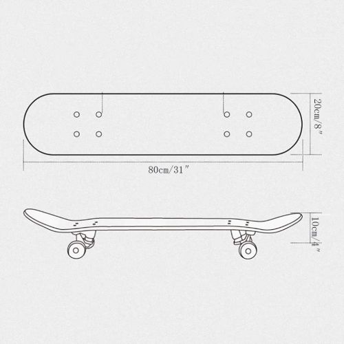  JH Four-Wheel Skateboard for Beginners 31 Inches/80cm Children and Above Adult Street Style (Robot) Double Tilt Scooter