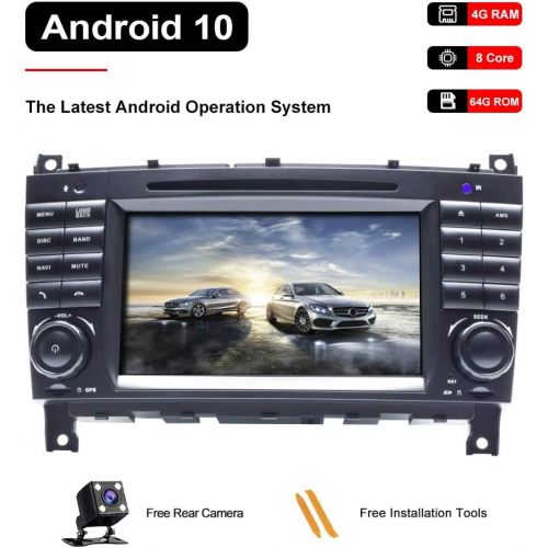 N A BOOYES For Mercedes Benz CLK Class W209 C Class W203 C180 C200 CLK200 CLC Class W203 Android 10.0 Octa Core 4 GB RAM 64 GB ROM 7 Inch Car Radio Stereo GPS System Car DVD Player Sup