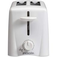 Proctor Silex 2-Slice Toaster with Shade Selector, Toast Boost, Slide-Out Crumb Tray, Auto-Shutoff and Cancel Button, White (22611)
