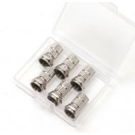 PENTA ANGEL RG6 F-Type Twist-On Coaxial Cable RF Connector Adapter Plug, 6PCS (Silver)