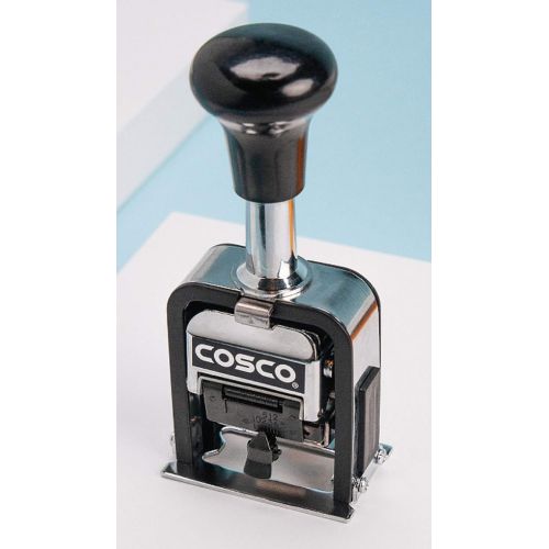  Cosco Automatic Numbering Machine, 6-Digits, 8 Modes, Black Ink (026138)