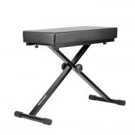 Neewer Detachable Padded Keyboard Bench with X-style Iron Legs, 4-Position Height Adjustable (21.6/23.6/24.8/26.8, 55cm/60cm/63cm/68cm), Black