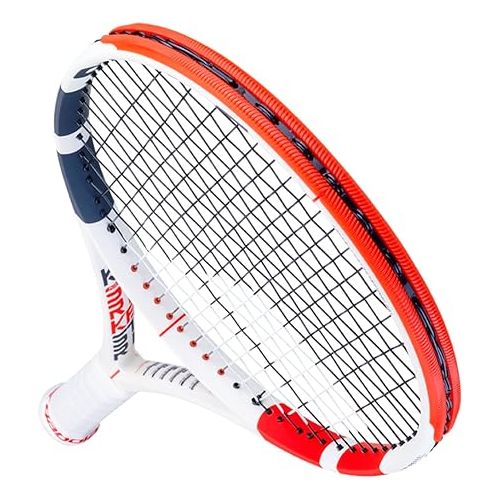 바볼랏 Babolat Pure Strike 103 Tennis Racquet (3rd Gen) - Strung with 16g White Babolat Syn Gut at Mid-Range Tension