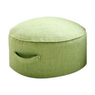 ZooBoo Floor Sitting Cushion Footstool - Janpanese Round Seating Sofa Pouf Foot Leg Rest Step Stool Pillow for Kids Adults - Diameter 15.7” (Green)