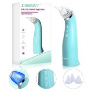 Baby Nasal Aspirator Electric SUMGOTT Nose Cleaner USB Charging with 5 Strengths of Suction Safe Hygienic for Newborn Babies (01)