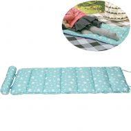 Creation Core Folding Mattress Ultra Soft Cotton Children or Adult Nap Mat Office Sleeping Mat with Removable Pillow (Blue Star)
