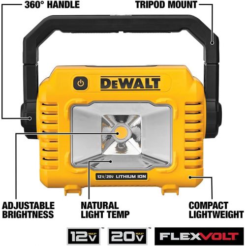  DEWALT 디월트 정품 작업등 휴대용 조명 소형 도구 12V/20V MAX Work Light, Compact, Tool Only (DCL077B)