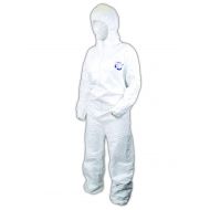 Magid Glove & Safety Magid EconoWear DuPont Tyvek Coverall with Hood, Disposable, Elastic Cuff, White, 2X-Large (Case of 25)