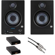 PreSonus Eris 4.5BT (2nd Generation) 4.5-inch Media Reference Monitors with Bluetooth Wireless Technology Bundle with Pair of Auray IP-S Small Isolation Pad and 1/4