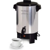 West Bend 58030 Coffee Urn Commercial Highly-Polished Aluminum Features Automatic Temperature Control with Fast Brewing and Easy Clean Up, 30-Cup, Silver