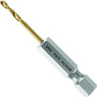 BOSCH TI2131IM 1-Piece 1/16 In. x 2 In. Titanium Nitride Coated Metal Drill Bit Impact Tough with Impact-Rated Hex Shank Ideal for Heavy-Gauge Carbon Steels, Light Gauge Metal, Hardwood