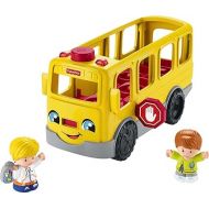 Fisher-Price Little People Musical Toddler Toy Sit with Me School Bus with Lights Sounds & 2 Figures for Ages 1+ Years
