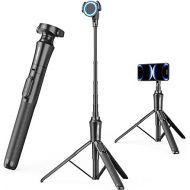 UBeesize 62'' Magnetic Selfie Stick Phone Tripod with Wireless Remote, Extendable Cell Phone Tripod Stand, Compatible with MagSafe, Cellphone Tripod for iPhone 15 14 13 12 Series and Android Phones
