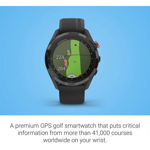  Garmin Approach S62 Premium GPS Black Golf Watch with 3xCT10 and Wearable4U Black Earbuds with Charging Power Bank Case Bundle