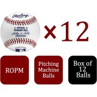Rawlings FLAT SEAM Pitching Machine Training Baseballs ROPM Leather Cover Durable Kevlar Seam 12 Count