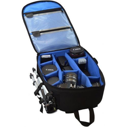  Acuvar Professional DSLR Camera Backpack with Rain Cover for Canon, Nikon, Sony, Olympus, Samsung, Panasonic, Pentax Models.