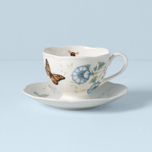 레녹스 Lenox Monarch Butterfly Meadow Cup And Saucer, 1.3 LB