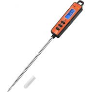 ThermoPro TP01A Digital Meat Thermometer for Cooking Candle Liquid Deep Frying Oil Candy, Kitchen Food Instant Read Thermometer with Super Long Probe, Backlit, Lock Function
