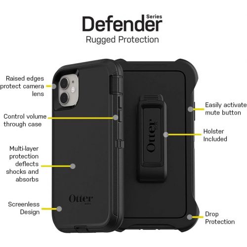 오터박스 [아마존베스트]OtterBox Defender Series Screenless Edition Case For iPhone 11 - Black