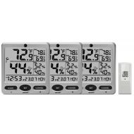 Ambient Weather WS-08-3 Tri Zone Big Digit 8-Channel Wireless Thermo-Hygrometer