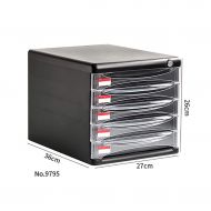 QSJY File Cabinets Document Storage Cabinet, Desktop Extension Drawer Lockable Office Organizer (Plastic) 273626CM