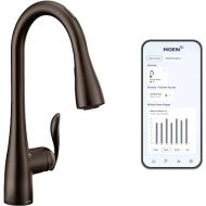 Moen Arbor Oil Rubbed Bronze Smart Faucet Touchless Pull Down Sprayer Kitchen Faucet with Voice Control and Power Boost, 7594EVORB