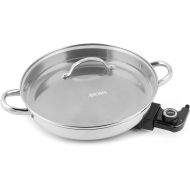 Aroma Housewares AFP-1600S Gourmet Series Stainless Steel Electric Skillet 11.8 inches