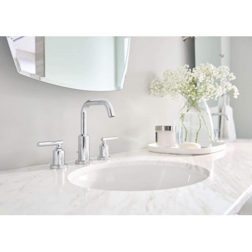  Moen T6142-9000 Gibson Two-Handle Widespread Bathroom Faucet with Valve, Chrome