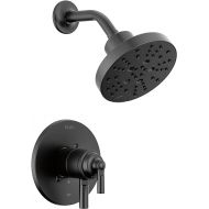 Delta Faucet Saylor 17 Series Black Shower Valve Trim Kit with H2Okinetic Shower Head, Delta Shower System, Shower Faucet Set, Shower Head and Handle Set, Matte Black T17235-BL (Valve Not Included)