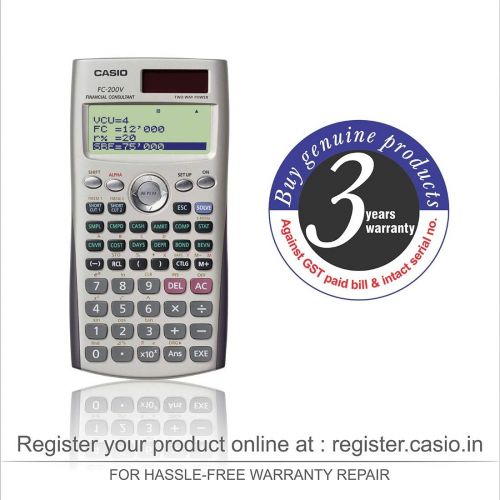 카시오 [아마존베스트]Casio FC-200V Financial Calculator with 4-Line Display