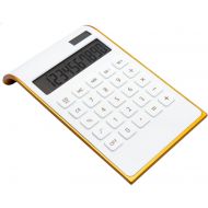 Calculator, 10 Digits Solar Battery Basic, Dual Powered Desktop Calculator, Tilted LCD Display, Inclined Design Slim Desk Calculator by Sportsvoutdoors (White)