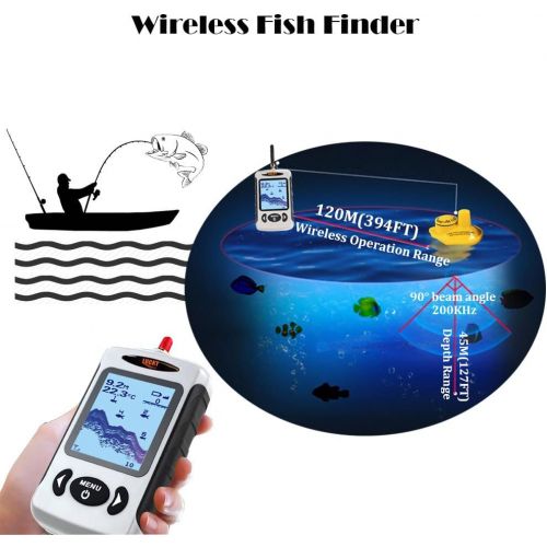  [아마존베스트]LUCKY Wireless Portable Fish Finder Echo Finder Fishing Portable Wireless Fish Finder Depth Gauge Fishing Accessories Carp for Lake Ice Kayak Boat Fishing