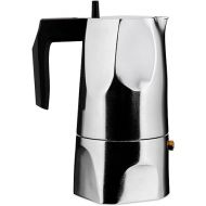 Alessi | Ossidiana MT18/3 - Design Stovetop Coffee Maker, Cast Aluminium and Thermoplatic Resin, 3 Cups, Black