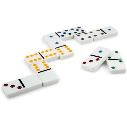  [아마존베스트]Cardinal Games - Traditions: Double Six Color Dot Dominoes