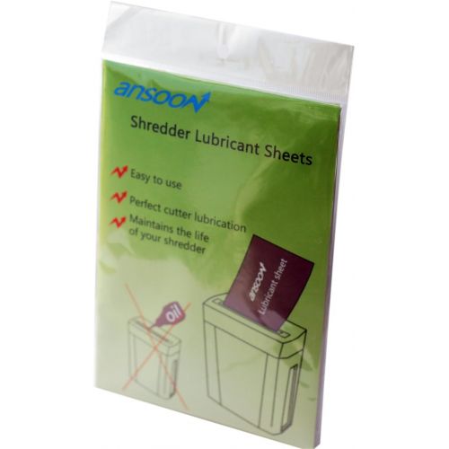  Ansoon Paper Shredder Lubricant Lubricating Sheets, Paper Shredder Sharpening & Cleaning Sheet (18-Pack)