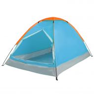REDCAMP Small Camping Tent for 1-2 Person, Lightweight Water Resistant Compact Tent for Outdoor Backpacking Hiking, Blue and Orange