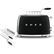 SMEG 2 Slice Toaster with Sandwich Racks, Black