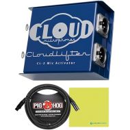 Cloud CL-2 Cloud lifter 2-Channel Mic Activator Bundle w/Pig Hog Mic Cable & Liquid Audio Polishing Cloth Ultra-Clean Mic Preamp Gain